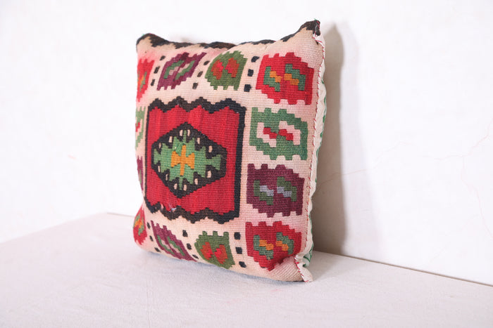 Moroccan cover pillow 15.7 INCHES X 15.7 INCHES - kilim pillow