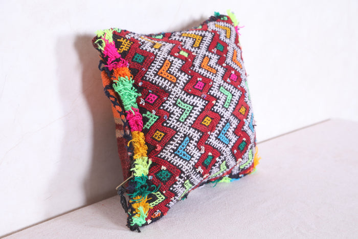 Moroccan handmade kilim pillow 11 INCHES X 12.2 INCHES