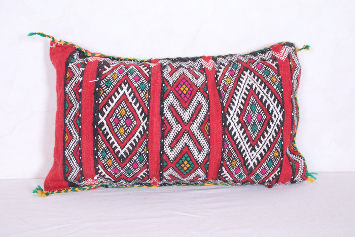 Moroccan handmade kilim pillow 11.4 INCHES X 18.1 INCHES