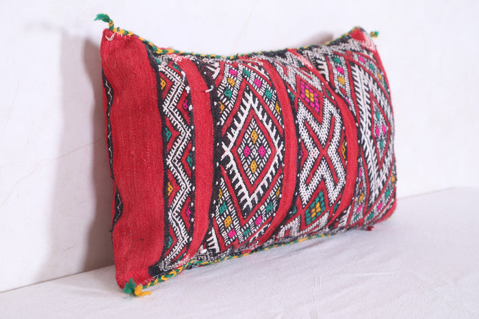 Moroccan handmade kilim pillow 11.4 INCHES X 18.1 INCHES