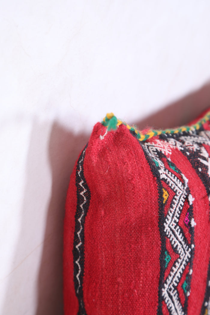 Moroccan handmade kilim pillow 11.4 INCHES X 18.1 INCHES