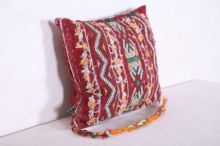 Moroccan handmade kilim pillow 12.9 INCHES X 14.1 INCHES