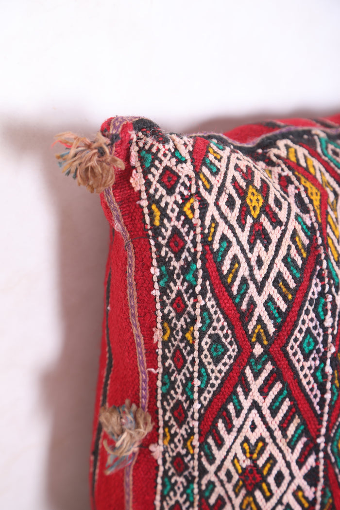 Moroccan pillow 14.9 INCHES X 18.5 INCHES - kilim pillow