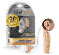 MSA Pro Nude hearing amplifier with rechargeable battery, improves sound amplification 30 times, 20 hours use