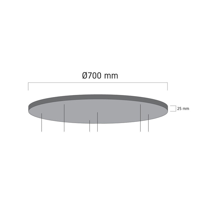 Multi-drop Plate Round - 6 Head - Black – lighting accessory, view 2 | LAMP & LIGHT - Design forward Decorative lamp , Downlights, pendant lamp , striplights