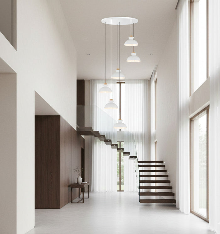 Multi-drop Round 6 Head White (Q419) – lighting accessory, view 2 | LAMP & LIGHT - Design forward Decorative lamp , Downlights, pendant lamp , striplights