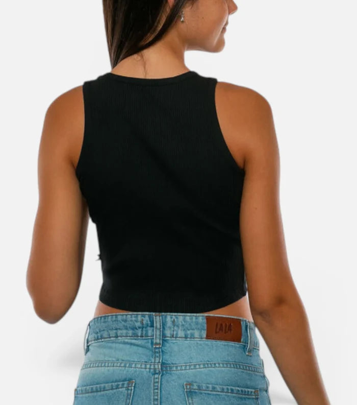 Musculosa Mujer Converse Draft Logo Negro