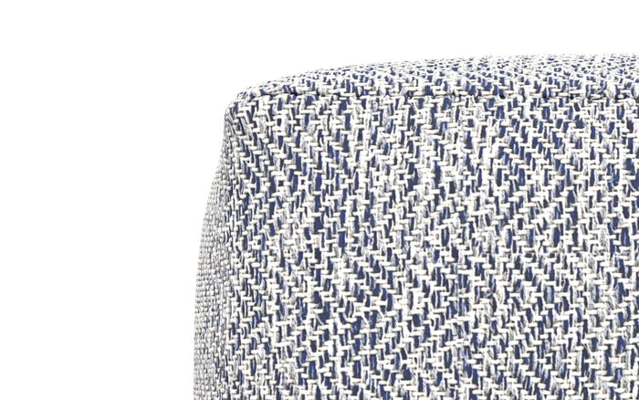 Blue | Nate 18 inch Square Pouf