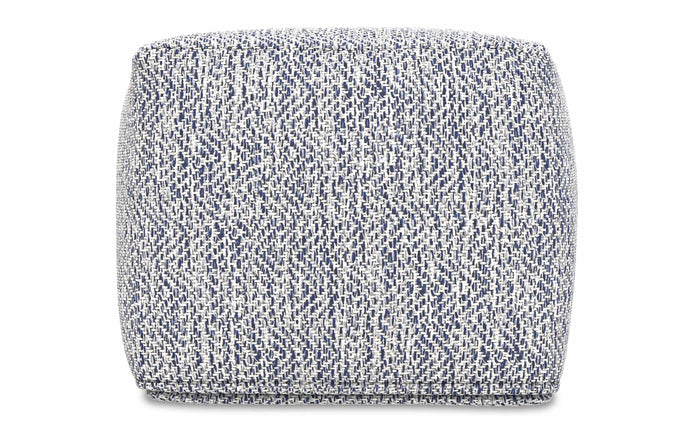 Blue | Nate 18 inch Square Pouf