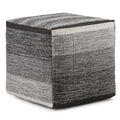Black/Grey | Naya Patterned Cube Pouf