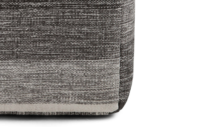 Black/Grey | Naya Patterned Cube Pouf