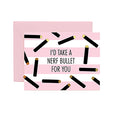Nerf Bullet Greeting Card