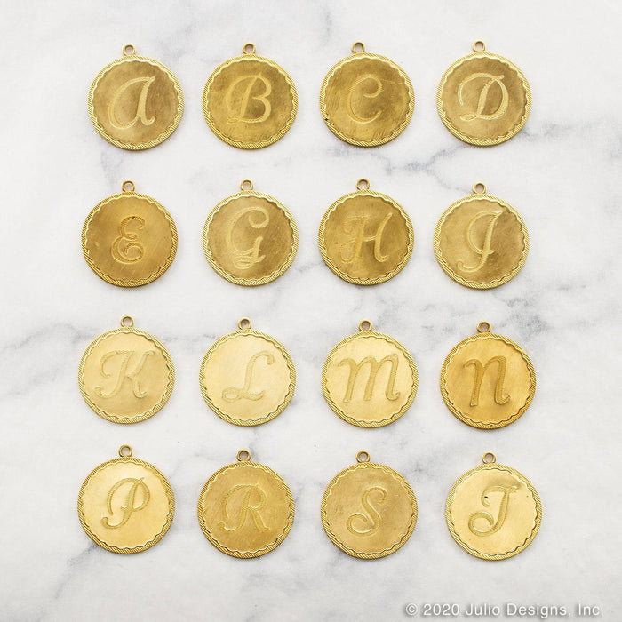 Nestle Uppercase Monogram Medallion Necklace
