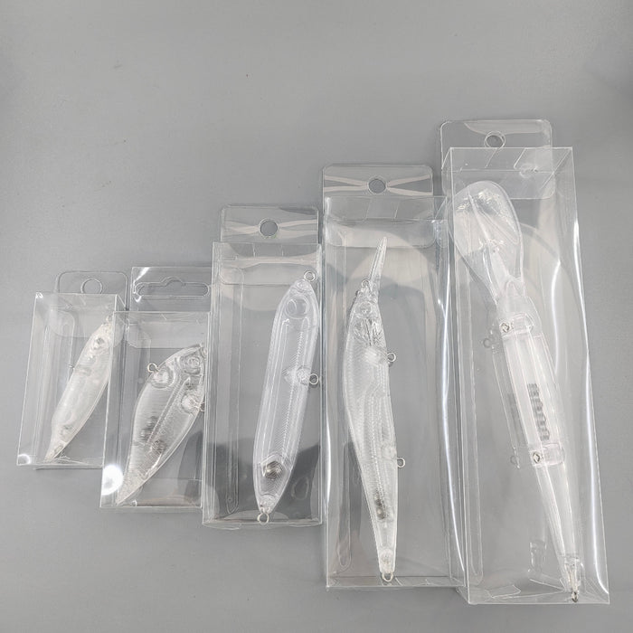 New 5 Sizes Fishing Lure Package PET Box With Hanging Hole