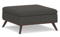 Ebony Tweed Style Fabric | Owen Coffee Table Ottoman with Storage