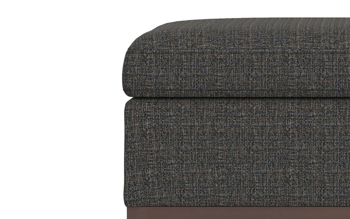 Ebony Tweed Style Fabric | Owen Coffee Table Ottoman with Storage