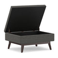 Ebony Tweed Style Fabric | Owen Coffee Table Ottoman in Tweed