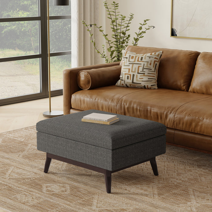 Ebony Tweed Style Fabric | Owen Coffee Table Ottoman in Tweed