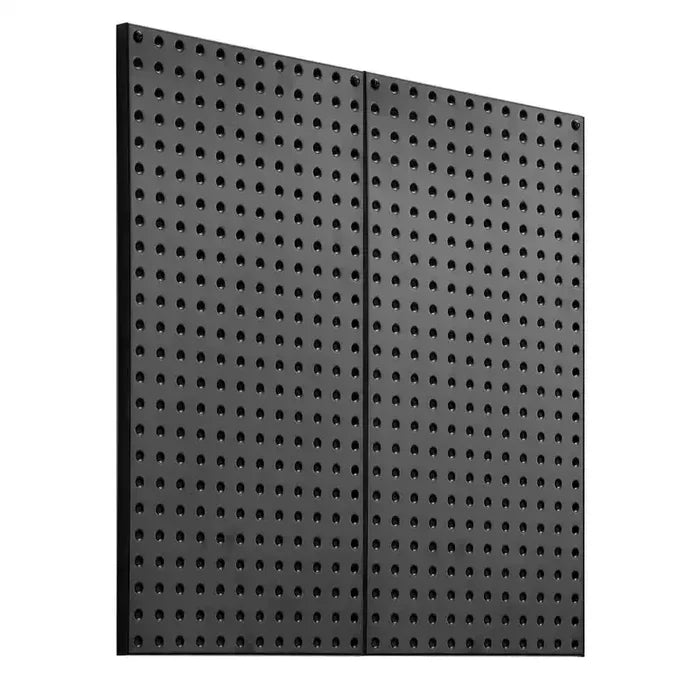 VEVOR Metal Pegboard Panels, 32 x 16 Pegboard, 2 Panels, Heavy Duty Steel Peg Board Wall Organizer,Black