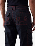 Pantalon Baggy True Religion Baggy Cargo Pant Negro Rojo