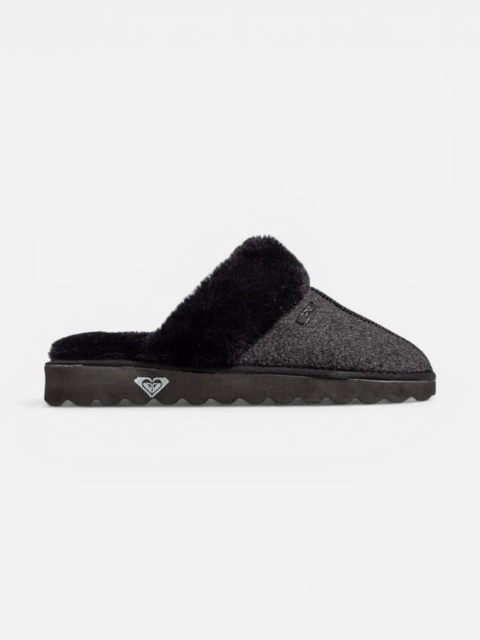 Pantuflas Roxy Malmo Gris Negro