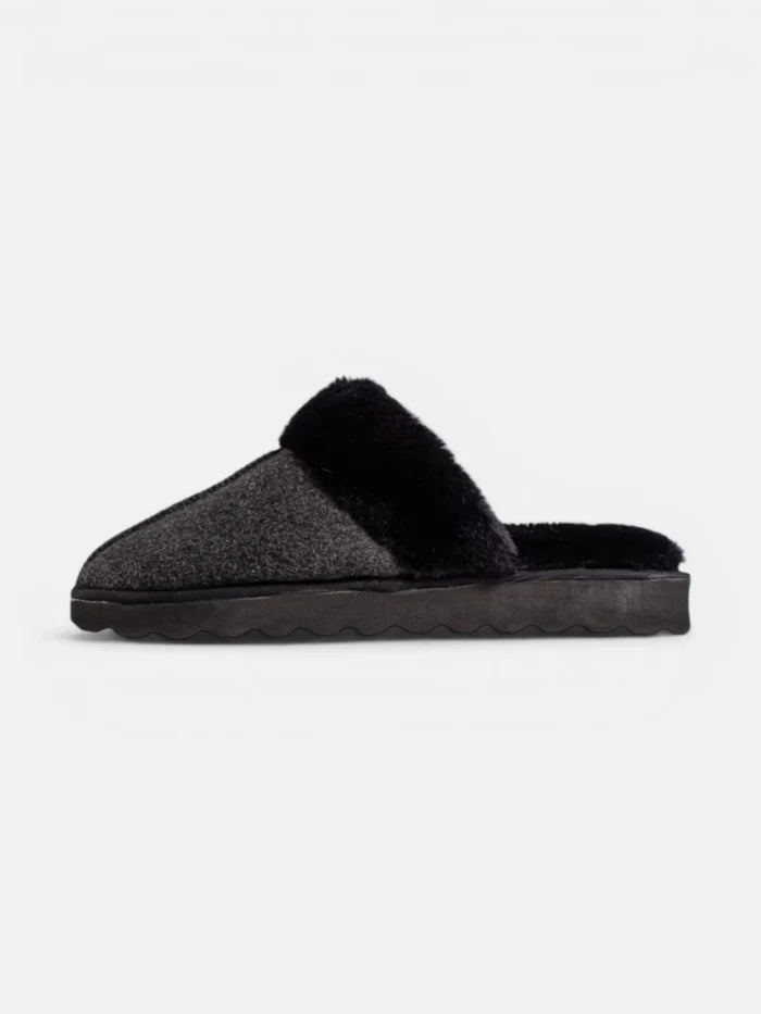 Pantuflas Roxy Malmo Gris Negro