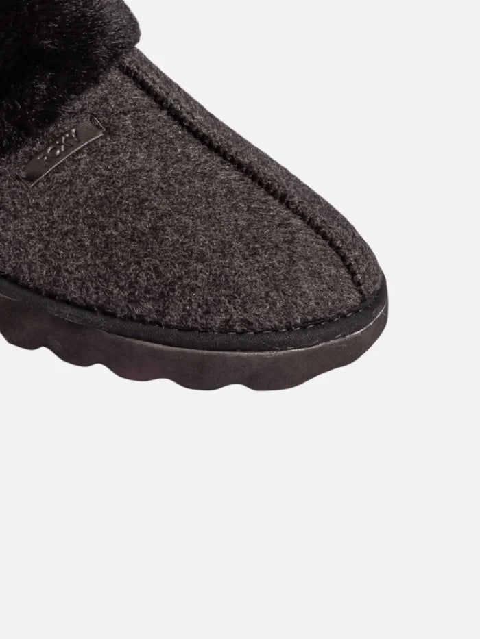 Pantuflas Roxy Malmo Gris Negro