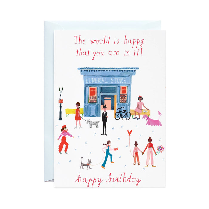 Party on Main Street Birthday Greeting Card