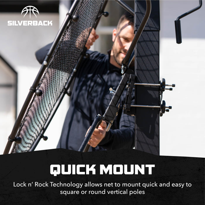 Quick Mount Rebound Pass back Net Silverback Basketball