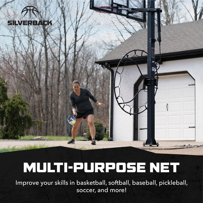 Multi-Purpose Rebound Pass Back Net to improve skills in sports