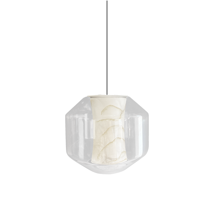 Pendant Lamp ONYX DOUBLE WAR Q390 – decorative pendant light, view 3 | LAMP & LIGHT - Design forward Decorative lamp , Downlights, pendant lamp , striplights