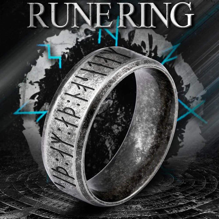 Couple Rune Ring Necklaces - My Viking Man - I Love You To Valhalla And Back - Gndx26003