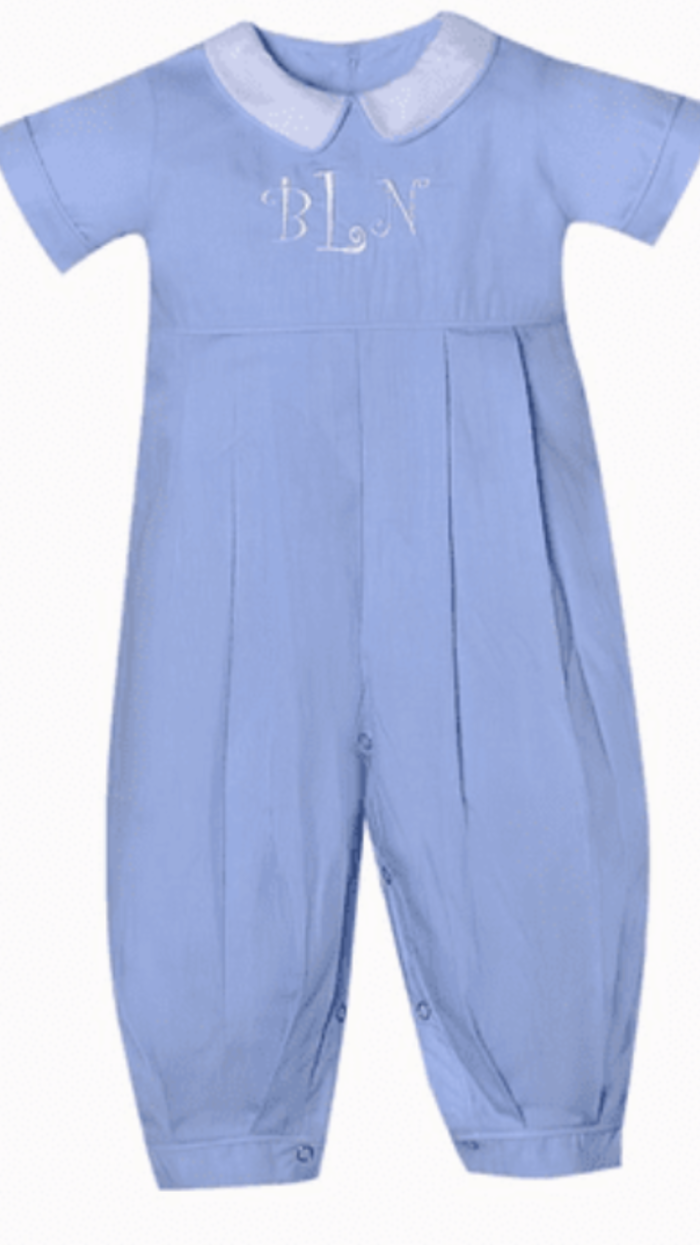 Phoenix and Ren-Blue Boy Long Romper-12M