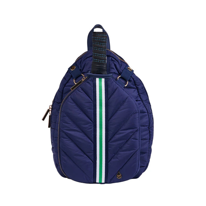 Pickleball HydroSling Bag with Removable Racquet Cover- Navy Matte with Stripe