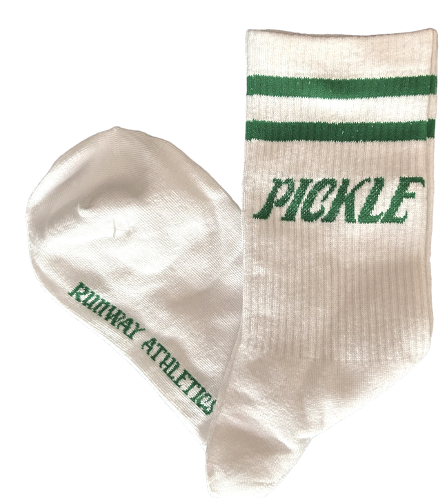 Pickleball Socks - Pickleball Green/White