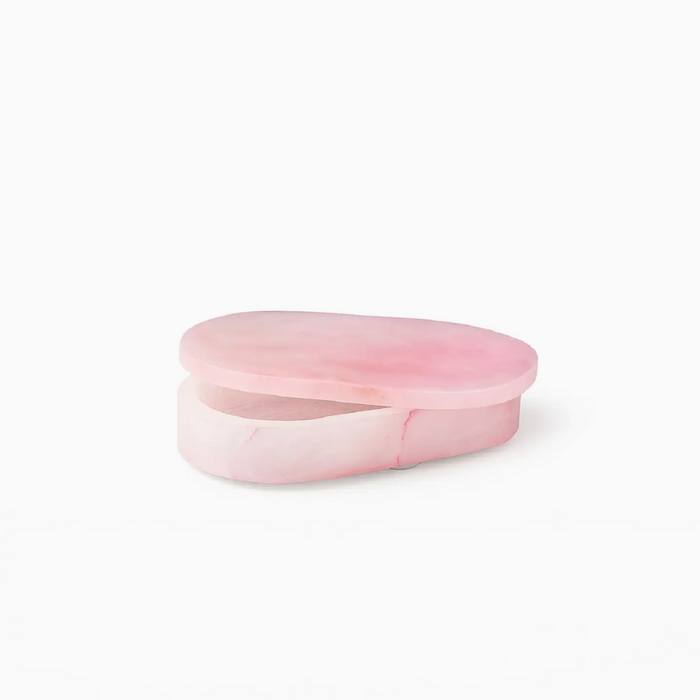 Pink Alabaster Oval Box