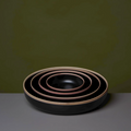 Porcelain Nesting Bowls, Matte Black
