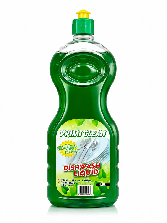 PRIMI CLEAN combo Pack – Dishwashing Liquid, Liquid Bleach & Multi-Purpose Cleaning Cream (3 x 1.5L)