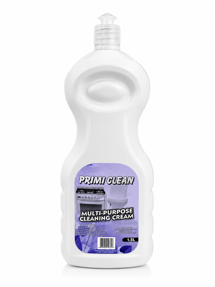 PRIMI CLEAN combo Pack – Dishwashing Liquid, Liquid Bleach & Multi-Purpose Cleaning Cream (3 x 1.5L)