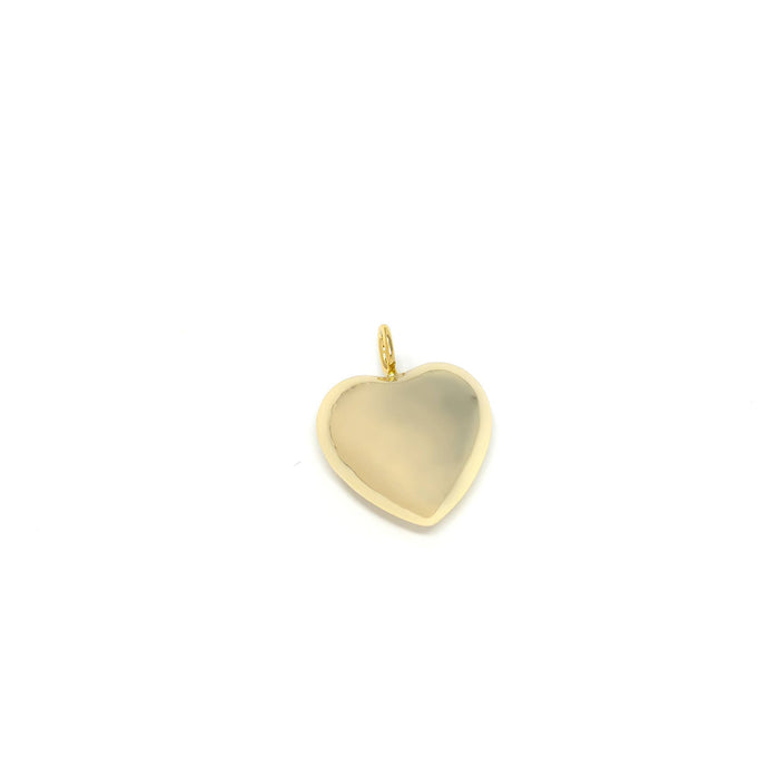 Puffy Heart Charm: Gold