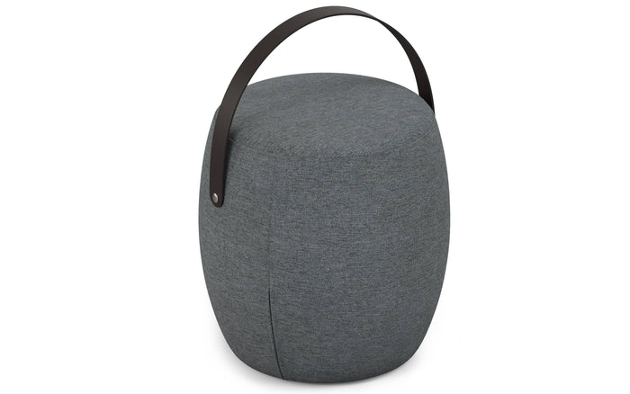 Grey Linen Style Fabric | Ramsay Footstool