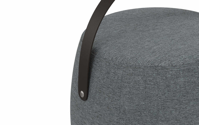 Grey Linen Style Fabric | Ramsay Footstool