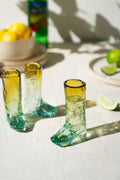 RECYCLED GLASS BOOT SHOT GLASS (set 2)
