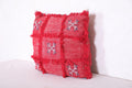 Red pillow Cover 16.1 INCHES X 16.1 INCHES - kilim pillow