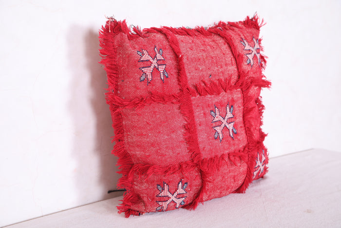 Red pillow Cover 16.1 INCHES X 16.1 INCHES - kilim pillow