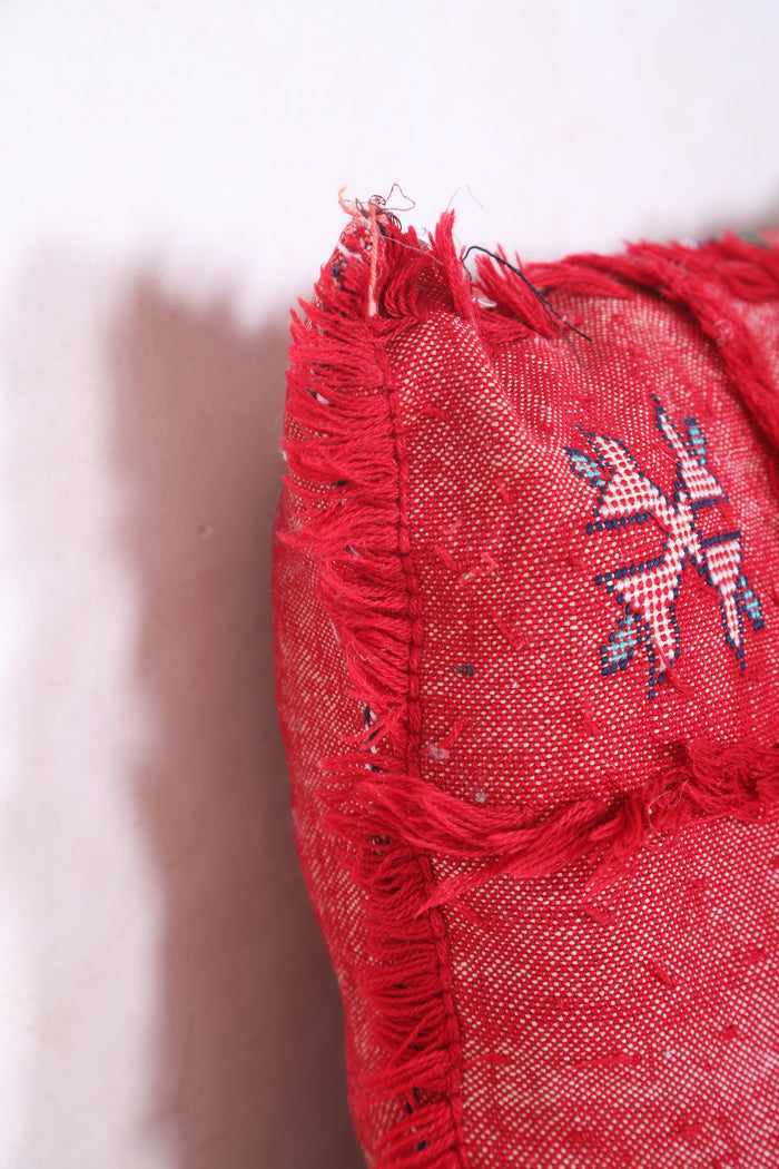 Red pillow Cover 16.1 INCHES X 16.1 INCHES - kilim pillow
