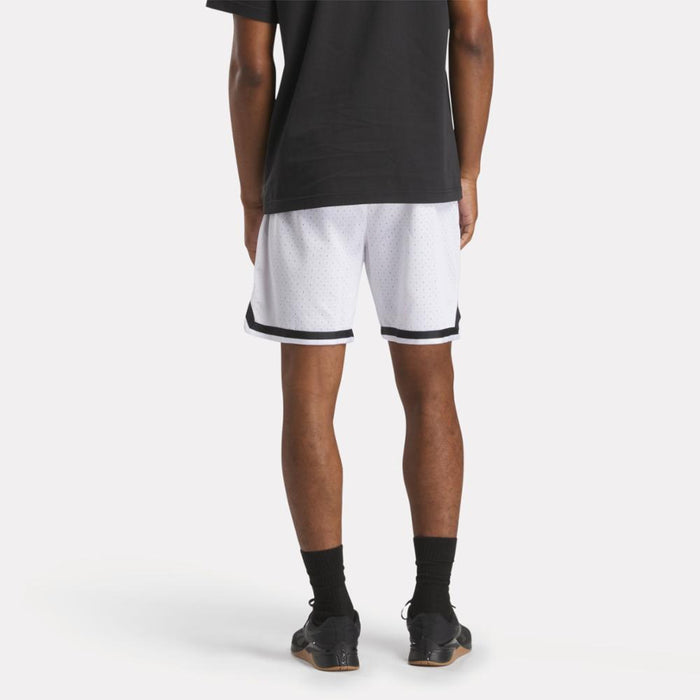 Reebok Apparel Men Basketball Transition Shorts 7" WHITE