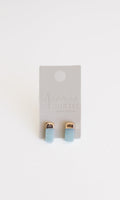 Reed Aquamarine Gold Stud Earrings