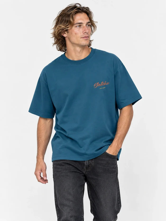 Remera Gotcha Big Fish Oversize Azul — vista principal