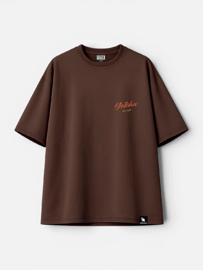 Remera Gotcha Big Fish Oversize Chocolate